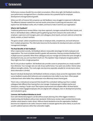 Benefits of 360 Feedback in the Workplace