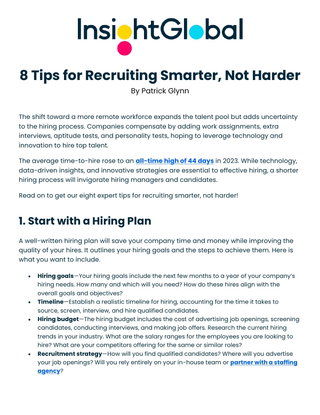 8 Tips for Recruiting Smarter, Not Harder