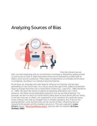 Analyzing Sources of Bias