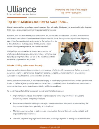 Top 10 HR Mistakes and How to Avoid Them