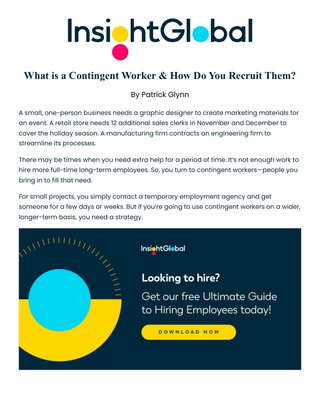 What is a Contingent Worker & How Do You Recruit Them?