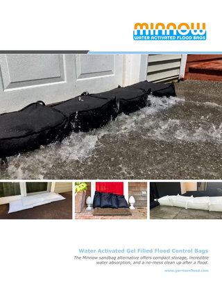 Minnow™ Water Activated Flood Bags Brochure | Garrison Flood Control