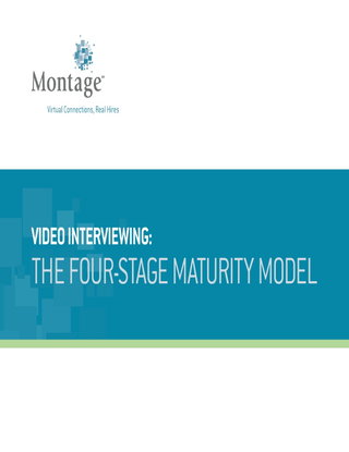Video Interviewing: The Four-Stage Maturity Model