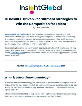 10 Results-Driven Recruitment Strategies to Win the Competition for Talent