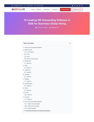 10 Leading HR Onboarding Software in 2026 for Seamless Global Hiring