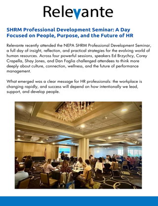 SHRM Professional Development Seminar: A Day Focused on People, Purpose, and the Future of HR