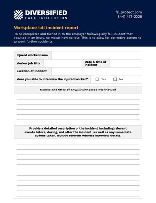 Workplace Incident Report Template