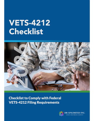 VETS-4212 Reporting Checklist