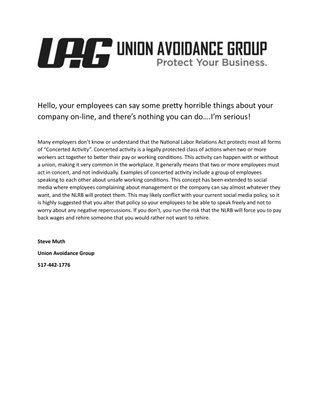 Your employees can say some pretty horrible things about your company on-line. What can you do?