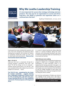 Why We Loathe Leadership Training