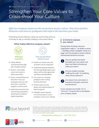 Strengthening Your Core Values