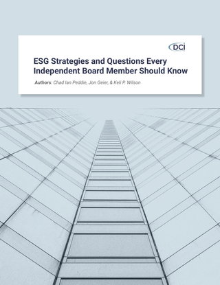 ESG Strategies and Questions Every Independent Board Member Should Know