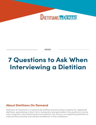 7 Questions to Ask When Interviewing a Dietitian | eBook