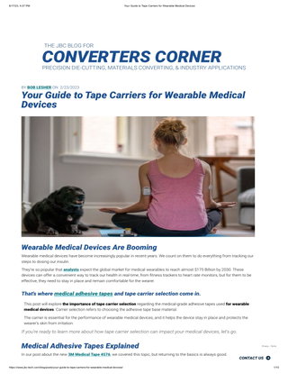 Guide to Medical Adhesive Tape Carrier Selection