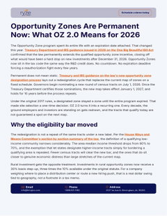 Opportunity Zones Are Permanent  Now: What OZ 2.0 Means for 2026