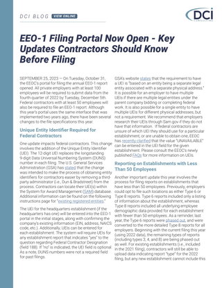 EEO-1 Filing Portal Now Open - Key Updates Contractors Should Know Before Filing
