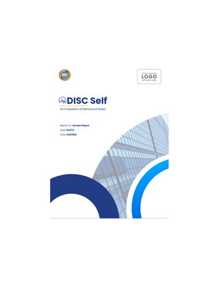 DISC Sample Reports: DISC Self - An Evaluation of Behavioral Styles