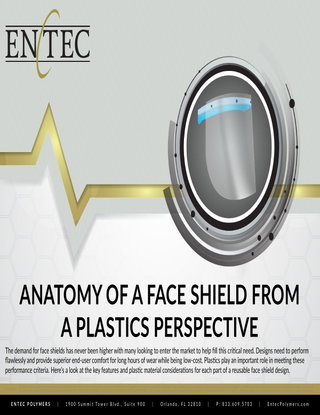 Anatomy of a Face Shield from a Plastics Perspective