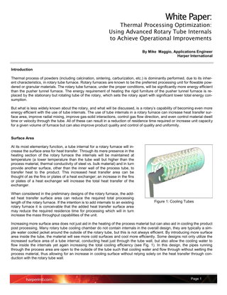 Rotary Tube Internals to Achieve Operational Improvements 