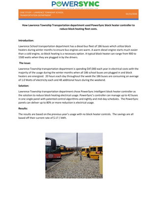 Lawrence Township School Case Study