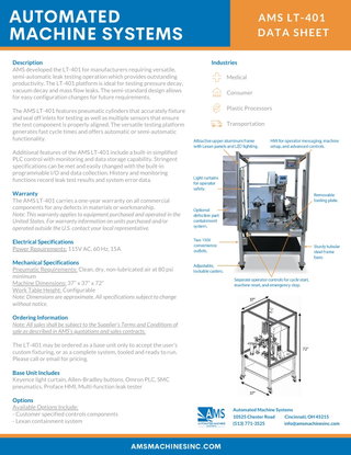 AMS LT-401 Data Sheet