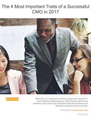 The 4 Most Important Traits of a Successful CMO in 2017