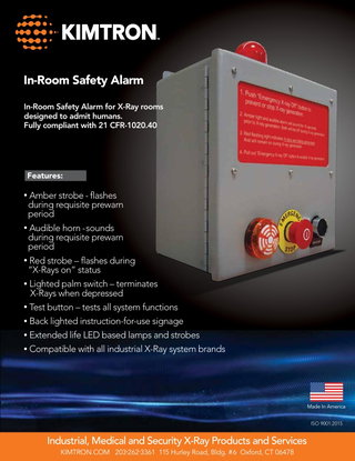 Kimtron HV In-Room Safety Alarm