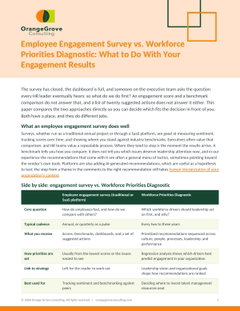 Employee Engagement Survey vs. Workforce Priorities Diagnostic: What to Do With Your Engagement Results