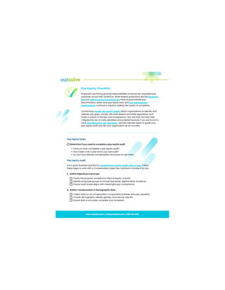 Pay Equity Checklist for HR - Easy to Follow