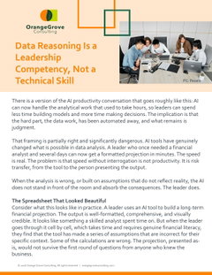 Data Reasoning Is a Leadership Competency, Not a Technical Skill
