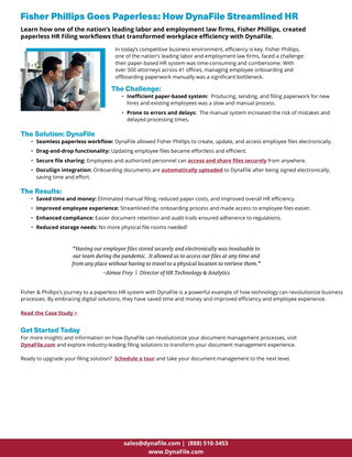 Fisher Phillips Goes Paperless: How DynaFile Streamlined HR
