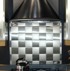 Stainless Steel Backsplashes With Texture