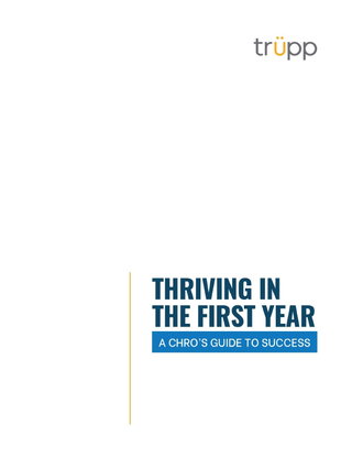 Thriving in the first year: A CHRO's guide to success
