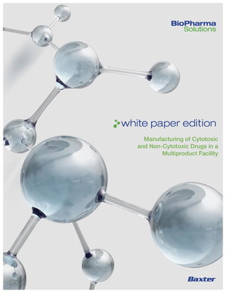 Manufacturing of Cytotoxic and Non-Cytotoxic Drugs in a Multiproduct Facility
