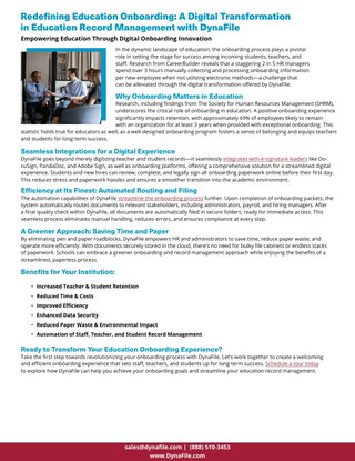 Redefining Education Onboarding: A Digital Transformation in Education Record Management with DynaFile