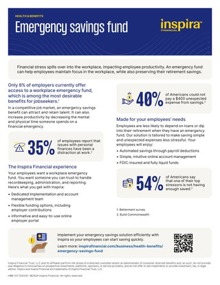 Help your employees prepare for unexpected expenses with an emergency savings fund