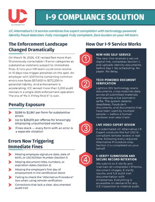 I-9 End-to-End Compliance with UC Alternative