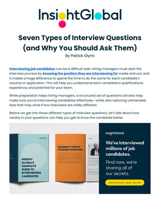 Seven Types of Interview Questions (and Why You Should Ask Them)