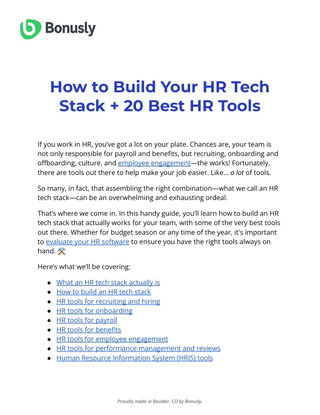 Your Guide to Building an HR Tech Stack