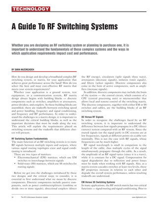 A Guide to RF Switching Systems