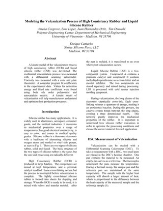 Modeling the Vulcanization Process of HCR and Liquid Silicone Rubber (LSR)