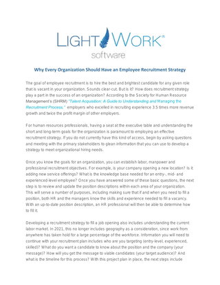 Why Every Organization Should Have an Employee Recruitment Strategy