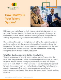 How Healthy Is Your Talent System?