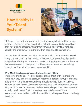 How Healthy Is Your Talent System?