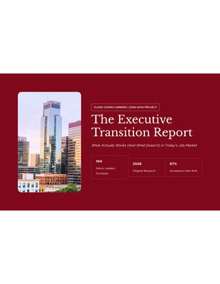2026 Executive Transition Report - What works (and doesn't) for professionals in today's job market