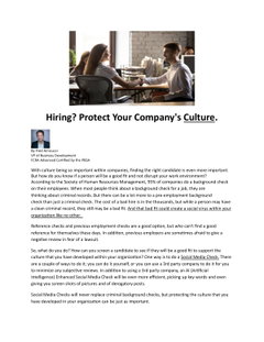 Hiring? Protect your company's culture.
