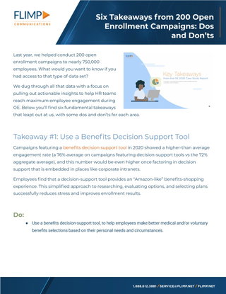 Six Takeaways from 200 Open Enrollment Campaigns: Dos and Don’ts