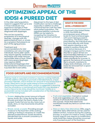Optimizing appeal of the IDDSI 4 pureed diet
