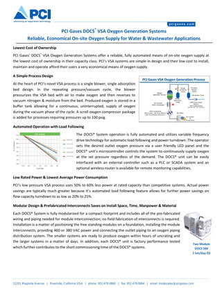VSA Systems Offer an Economical and Reliable Means of Oxygen Supply for Water and Wastewater Applica