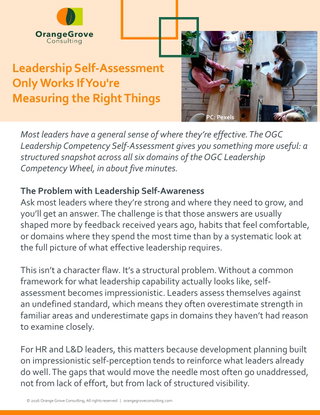 Leadership Self-Assessment Only Works If You're Measuring the Right Things